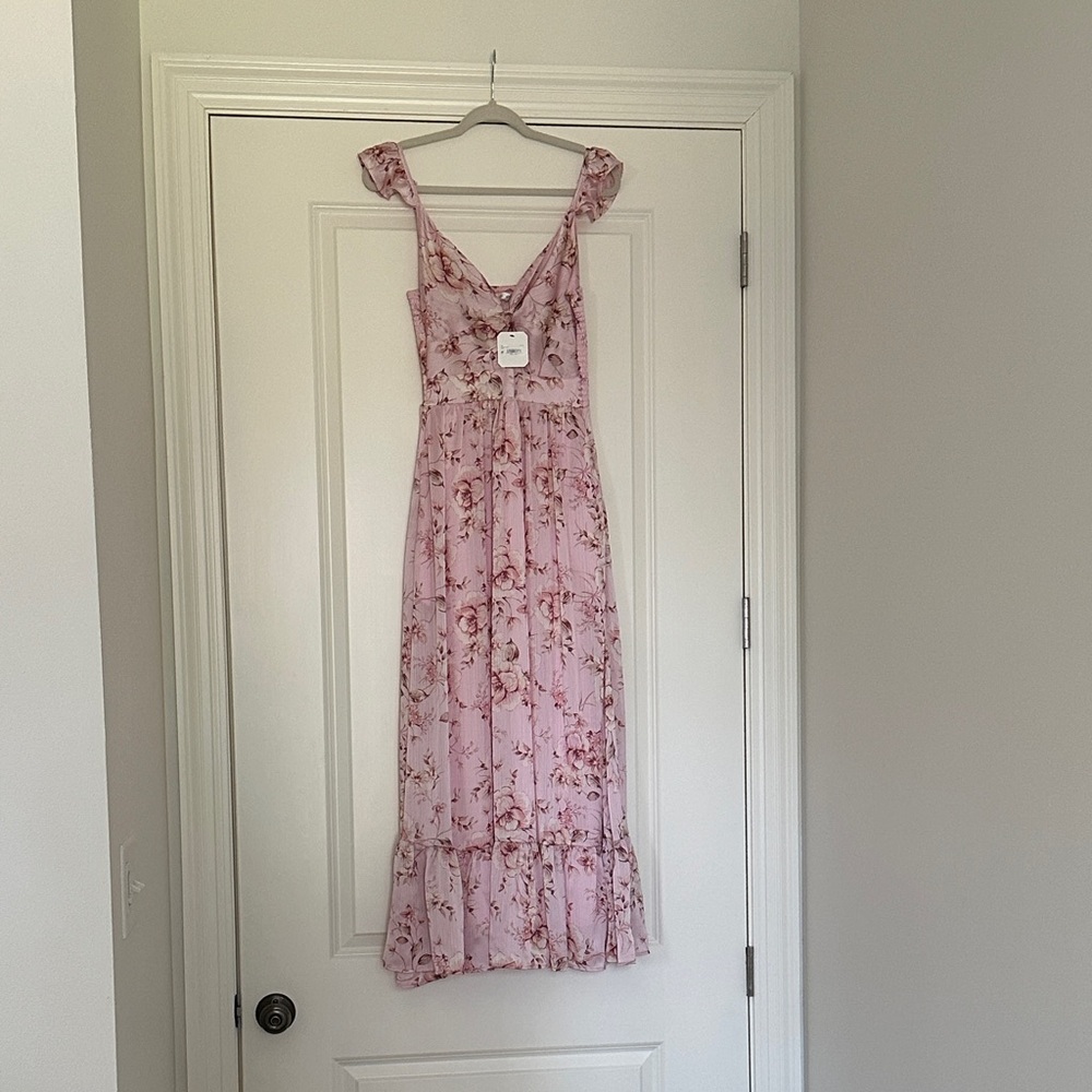 Altar'd State Blush Floral Maxi Dress